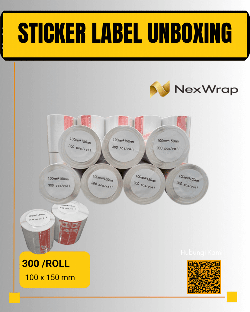 Label Unboxing 100x150 (Isi 300 Roll)