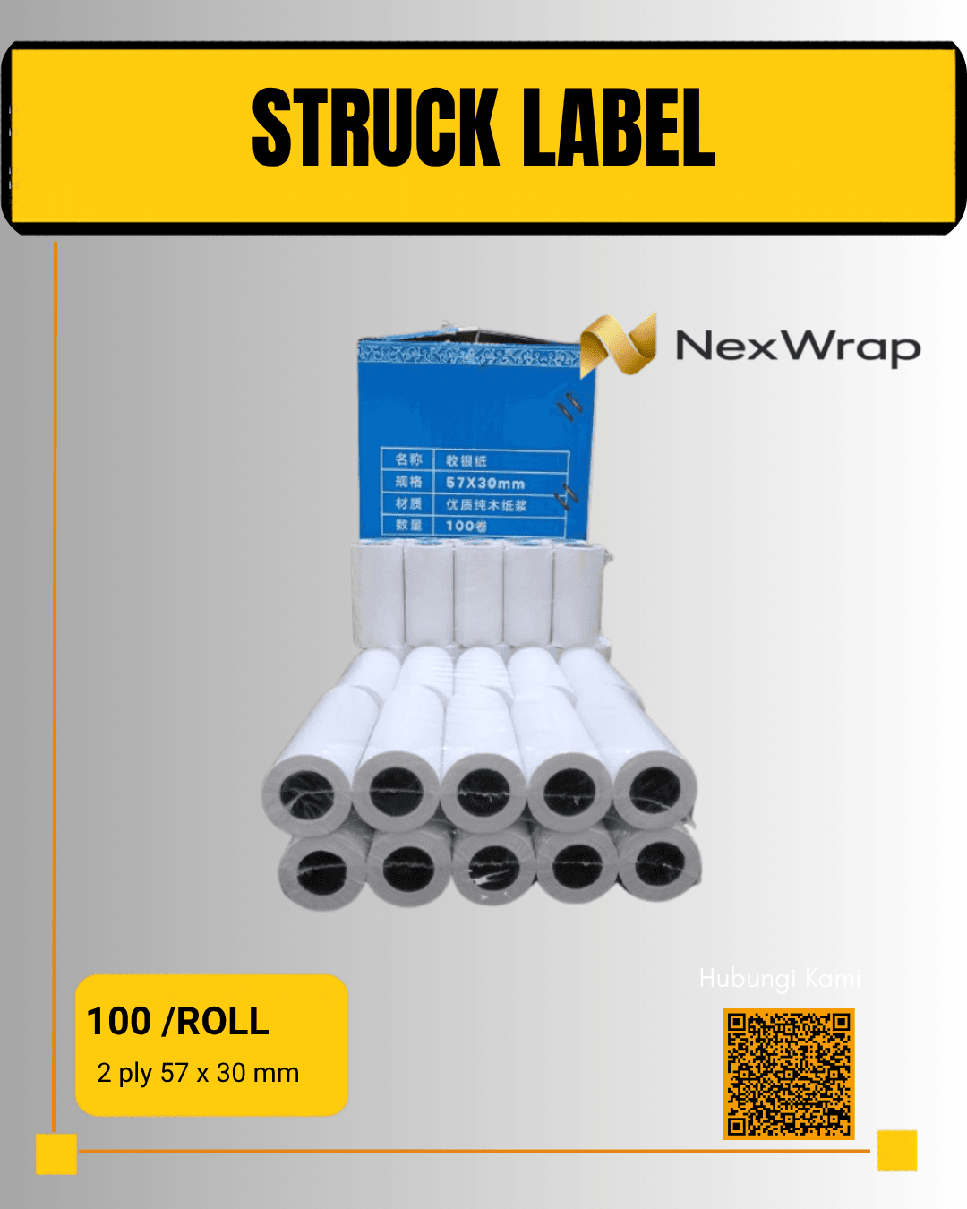 Struk Label 2 Ply (57x30)
